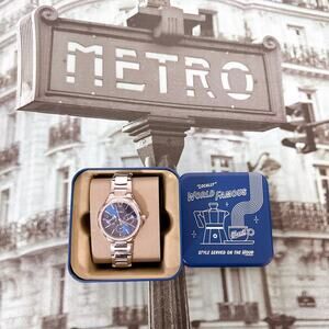 Fossil BQ3720 Eevie Multifunction Silver Navy Blue Watch